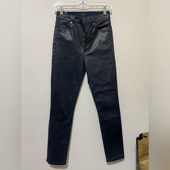 NWOT Citizens Of Humanity Olivia High Rise Slim Ankle Coated Jeans - Picture 5 of 10